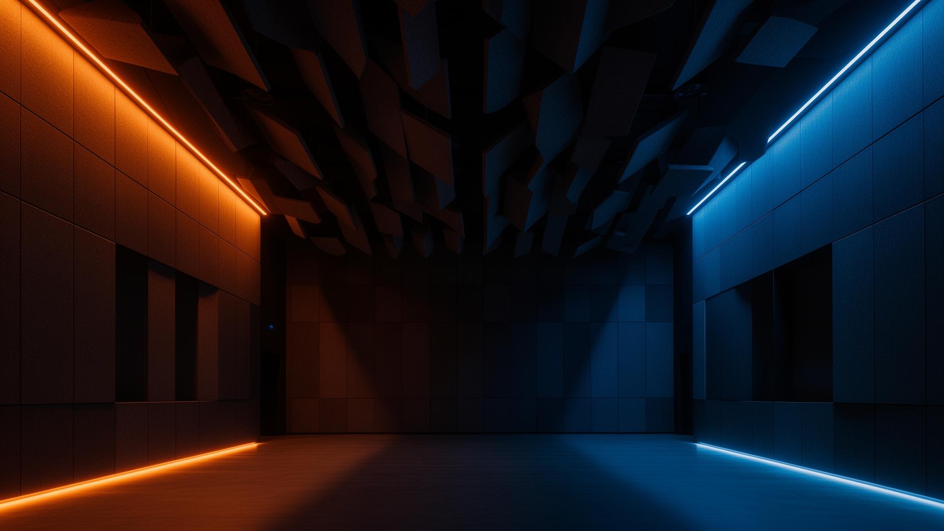 Architecturale ruimte met akoestische panelen en baffles